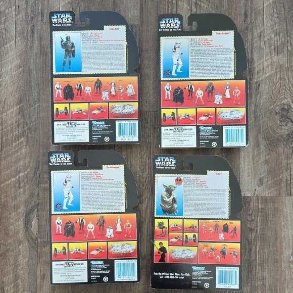 KENNER Star Wars The Power Of The Force Action Figures New In Package Set Of 4 - Picture 2 of 14